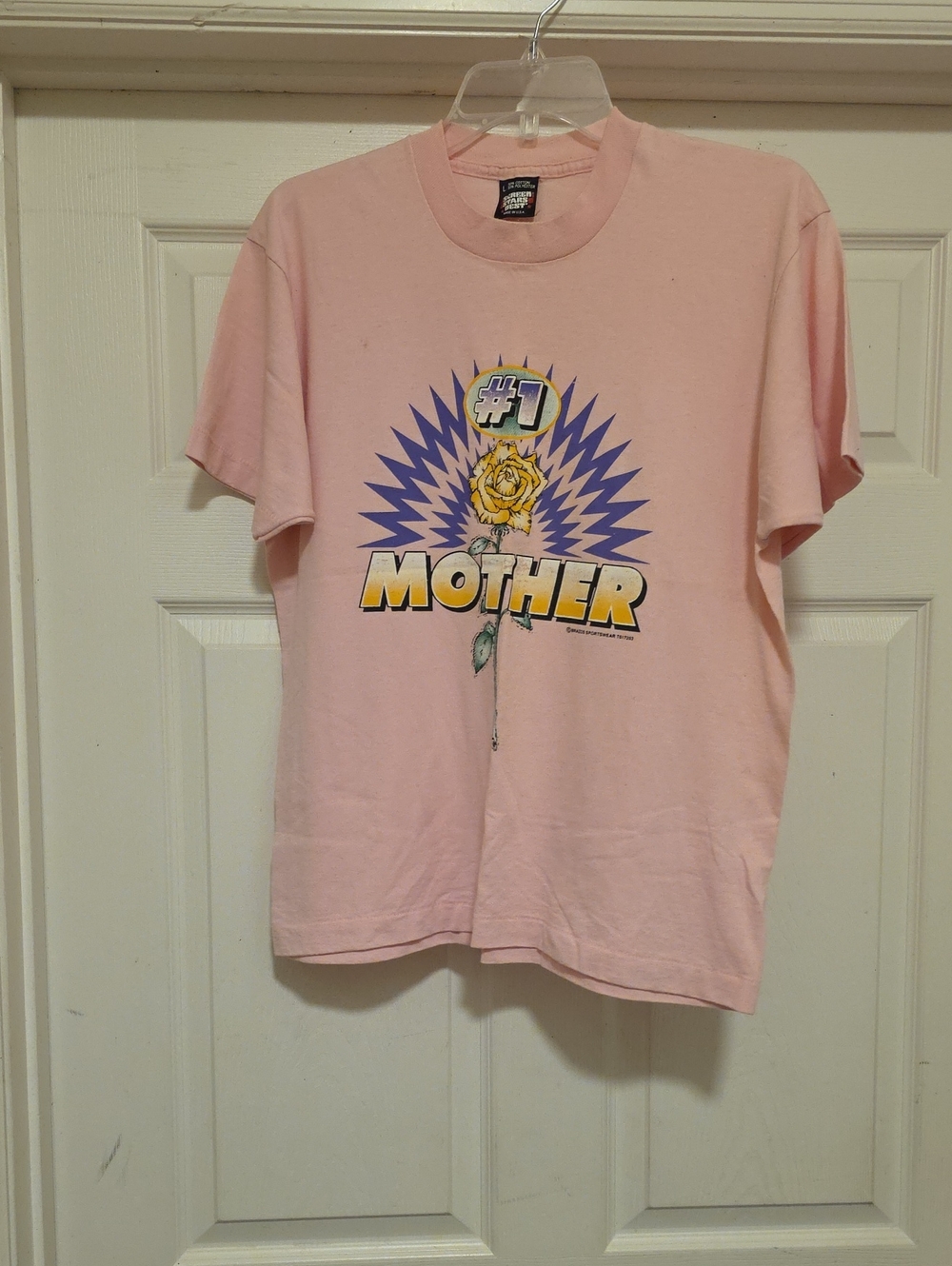 Screen Stars Pink #1 Mother Graphic Tee
